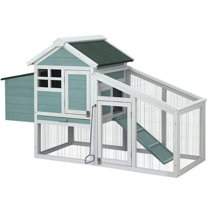 Pet Chicken Coop Rabbit Hutch 150cm x 60cm x 93cm Large Chicken Coop House Run Cage Woodeni.