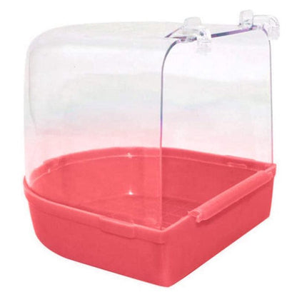 Bird Water Bath Tub For Pet Cage Hanging Bowl Parrot Birdbath Pet Cleaning - Green